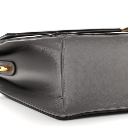 Gucci Textured Calfskin Medium Torchon GG Ring Shoulder Bag Grey 8 of 10