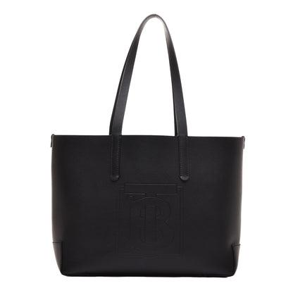 Burberry Calfskin TB Motif Embossed Medium Tote Black 1 of 8