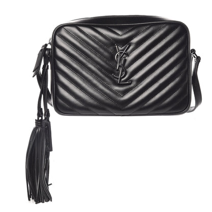 Saint Laurent Calfskin Matelasse Monogram Lou Camera Bag Black 1 of 9