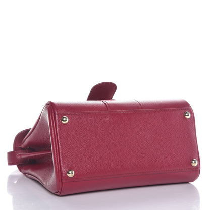 Delvaux Grained Calfskin Mini Brillant Satchel Berry Red 4 of 7