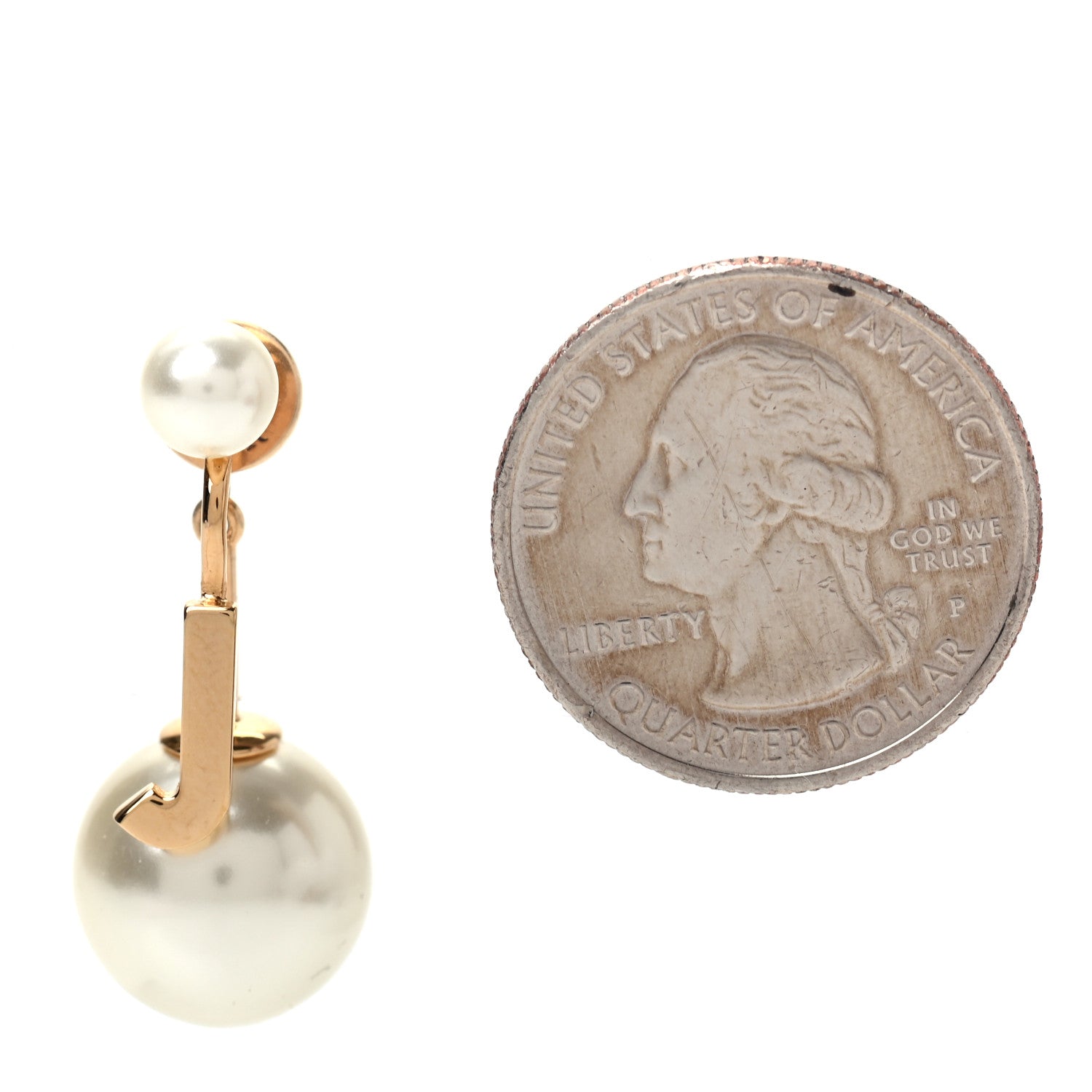 Christian Dior Pearl My ABCDior J Tribale Earring Gold 2 of 5