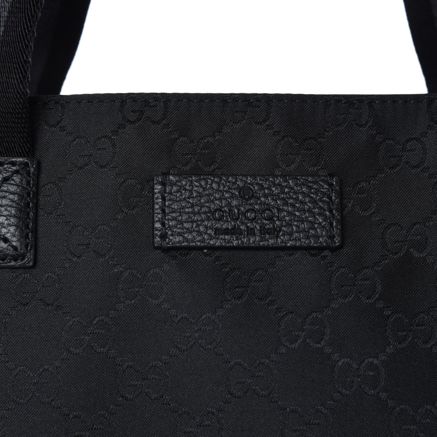 Gucci Nylon Monogram Vertical Tote Black 10 of 10