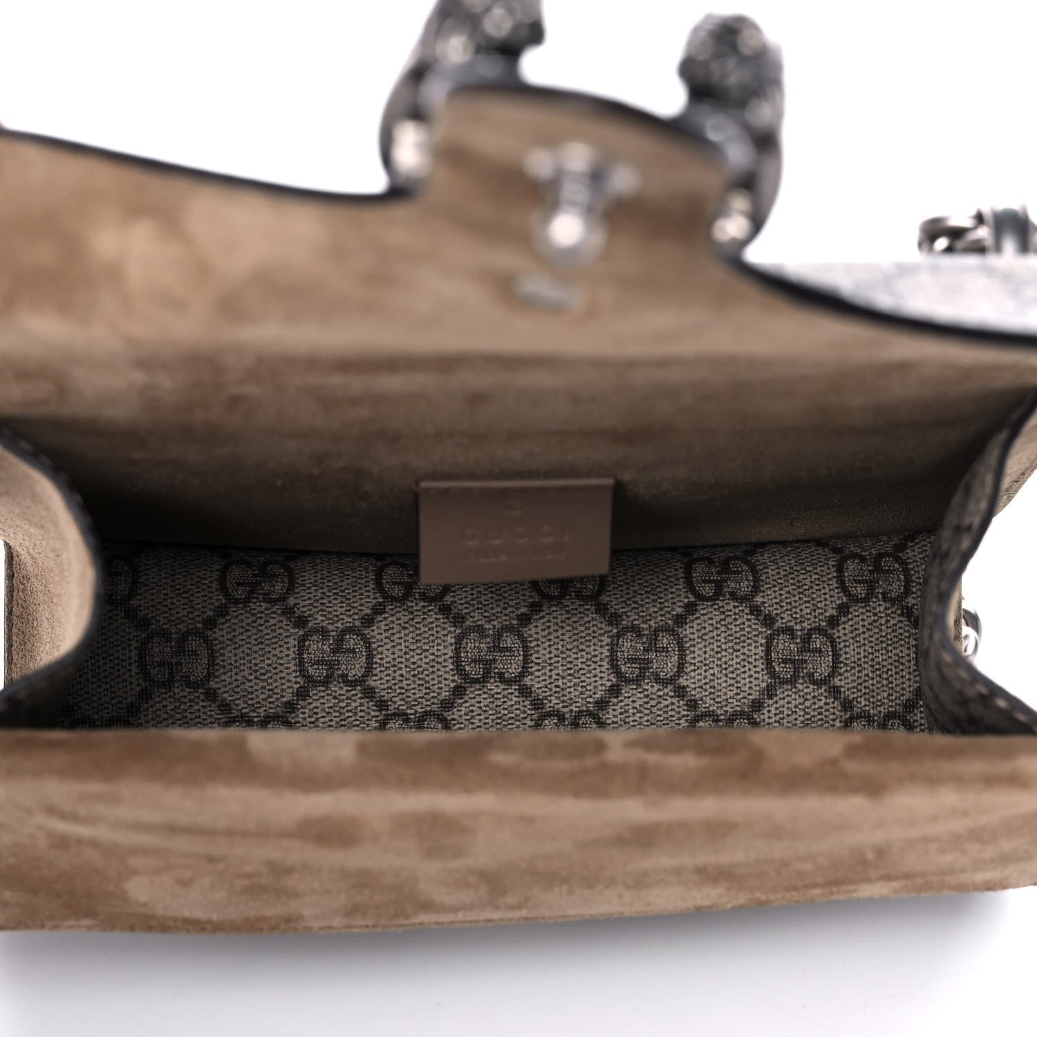 Gucci GG Supreme Monogram Mini Dionysus Shoulder Bag Taupe 5 of 11