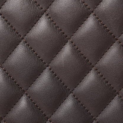 Chanel Calfskin Quilted Large Cambon Tote Brown 15 of 24
