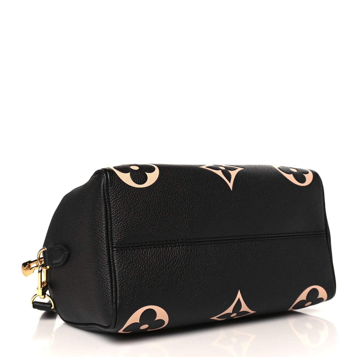 Louis Vuitton Empreinte Monogram Giant Speedy Bandouliere 25 Black Beige 4 of 9