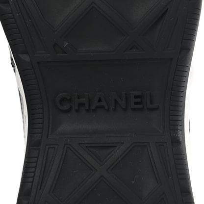 Chanel Velvet Calfskin Mixed Fibers CC Sneakers 38 Black 6 of 11