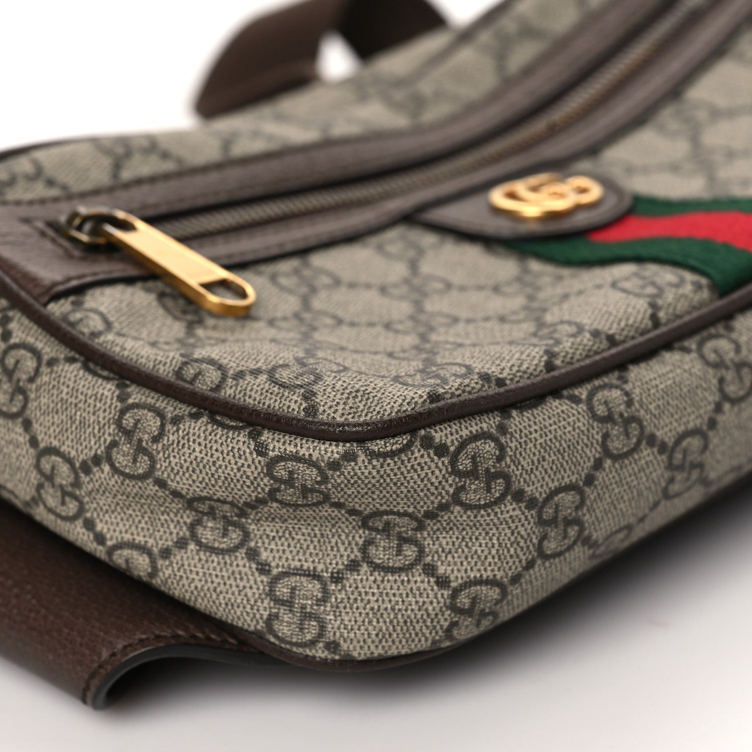 Gucci Soft GG Supreme Monogram Medium Ophidia Belt Bag Dark Brown 8 of 9