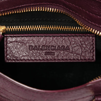 Balenciaga Agneau Classic Gold Hardware Mini City Violet Prune 7 of 8