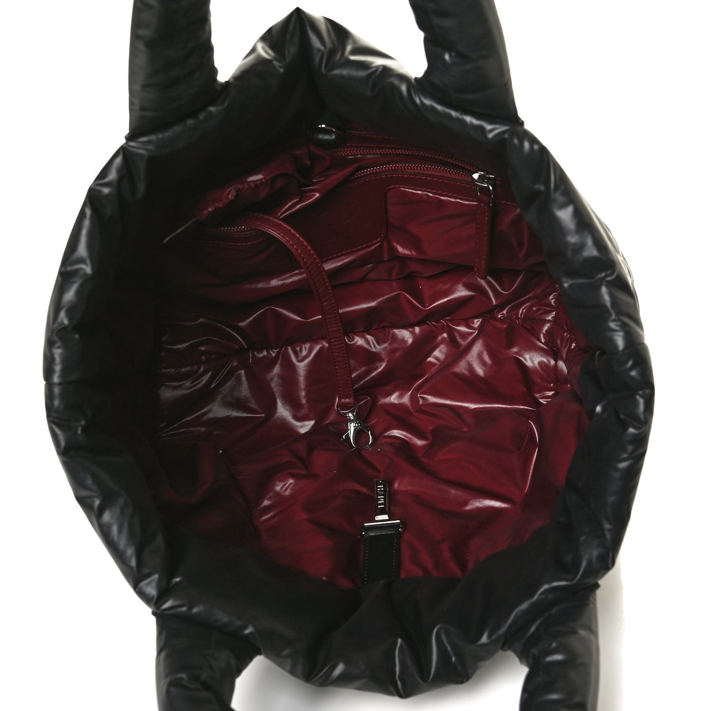Nylon Quilted Small Coco Cocoon Tote Black