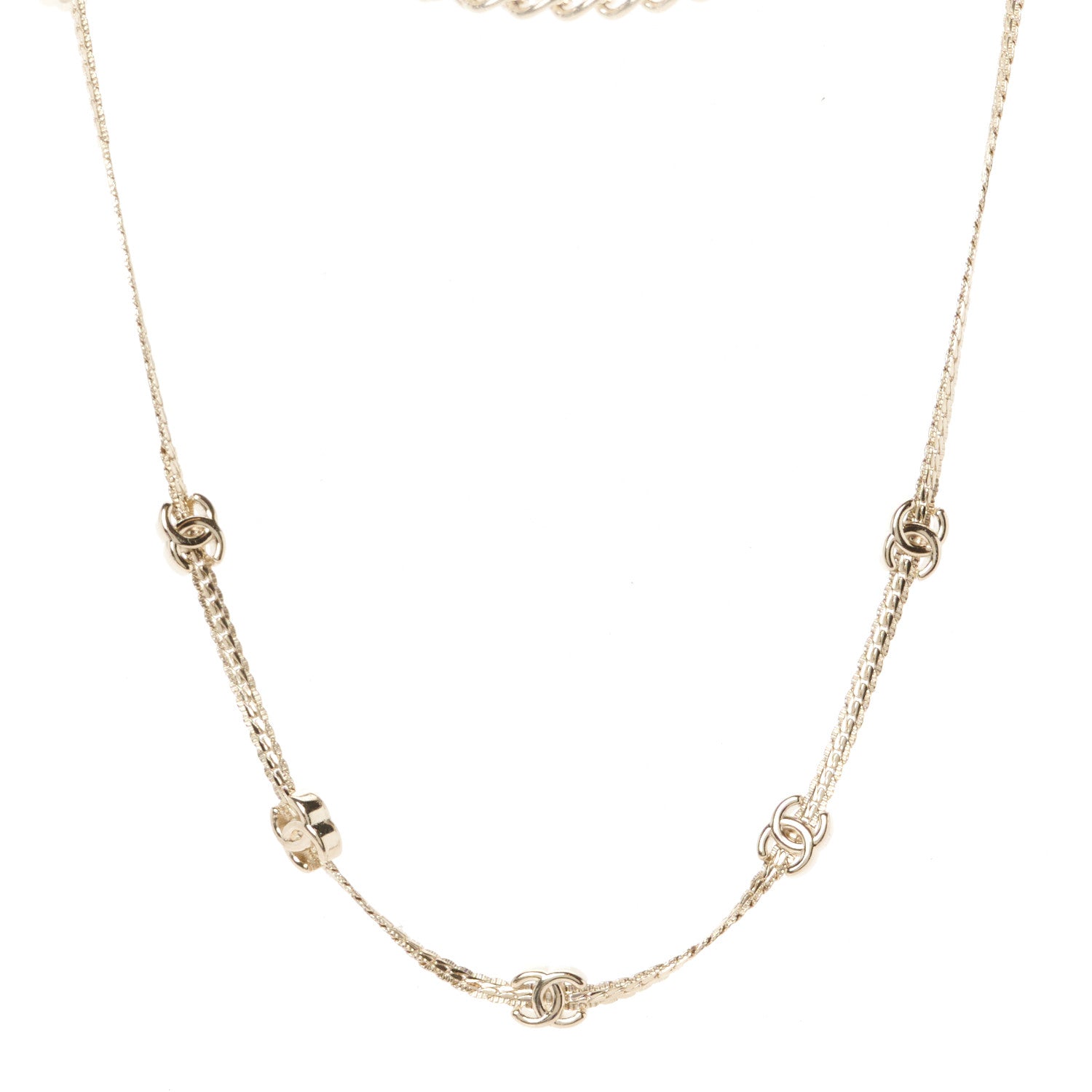 Chanel Metal CC Short Chain Necklace Gold 1 of 5