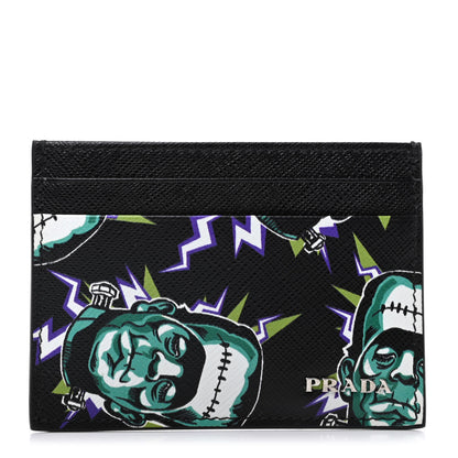 Prada X UNIVERSAL STUDIOS Saffiano Frankenstein Card Holder Menta 1 of 7