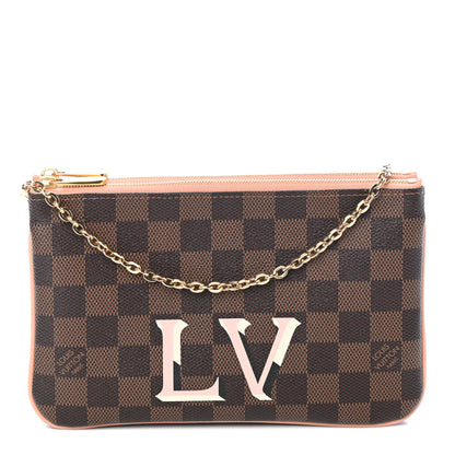 Louis Vuitton Damier Ebene Double Zip Pochette 1 of 10
