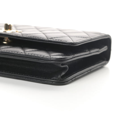 Chanel Lambskin Quilted Trendy CC Wallet On Chain WOC Black 11 of 15