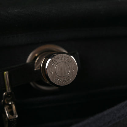 Hermes Toile Vache Calfskin Herbag 30 PM Black 6 of 11