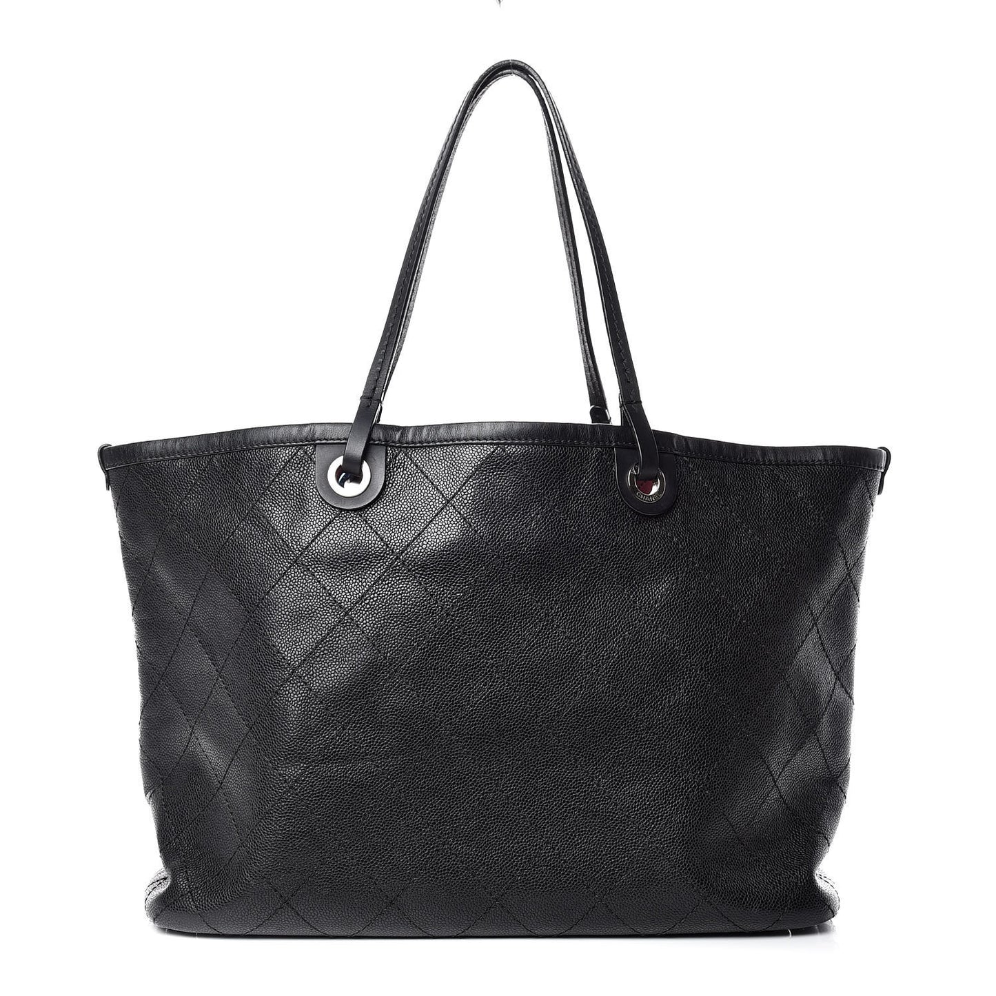 Grained Calfskin Shopping Fever Tote Black