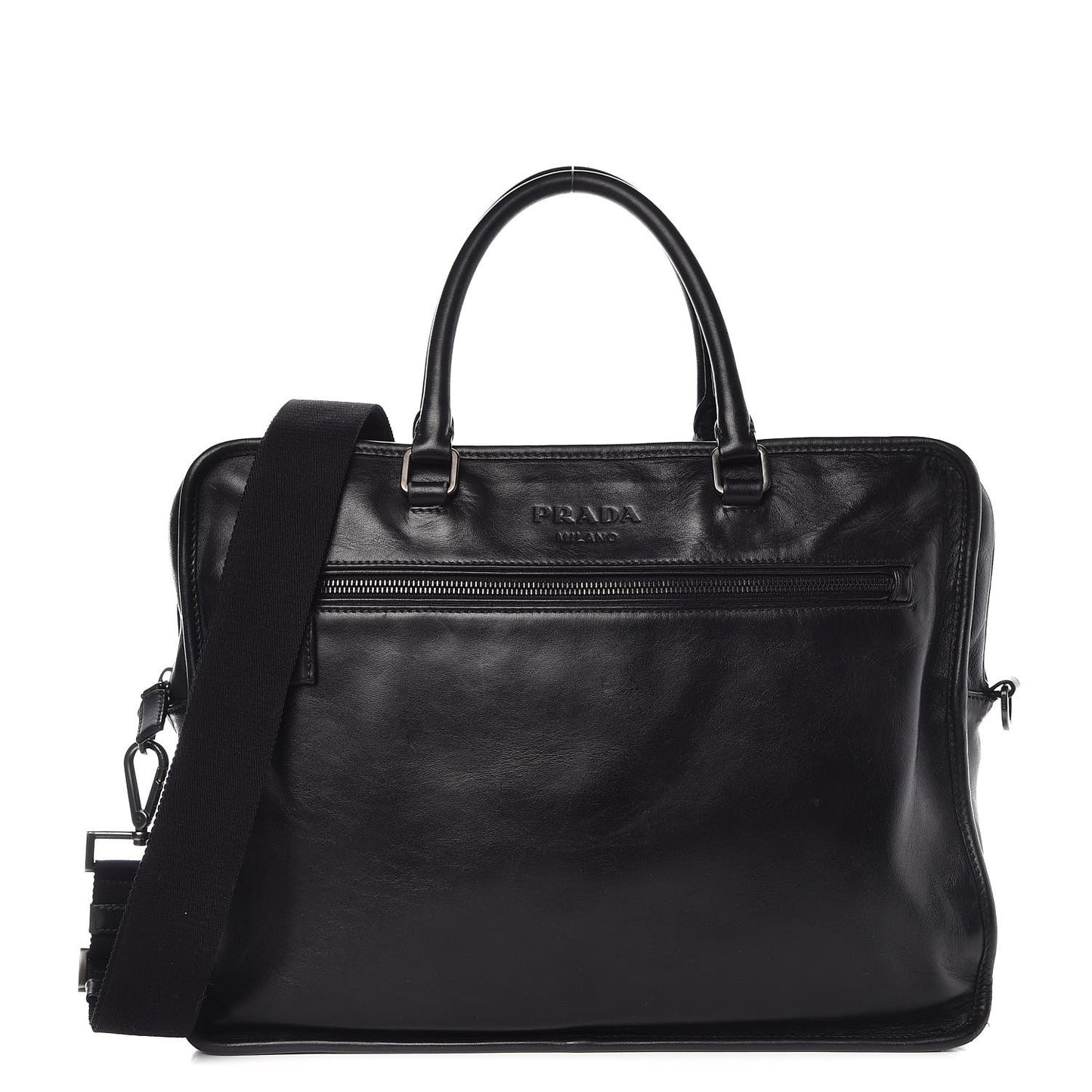 Nappa Briefcase Black