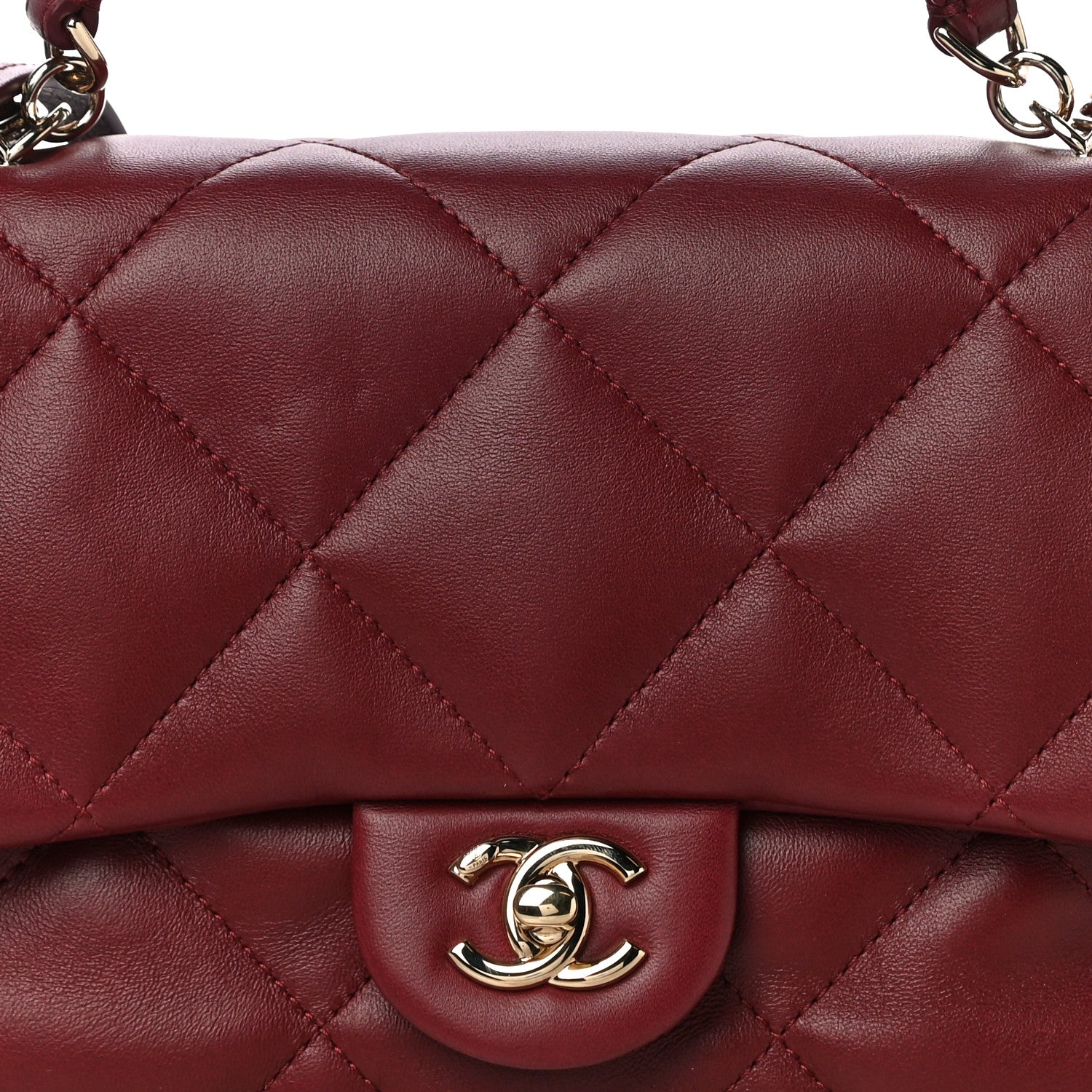 Chanel Lambskin Quilted Easy Carry Flap Burgundy 8 of 10