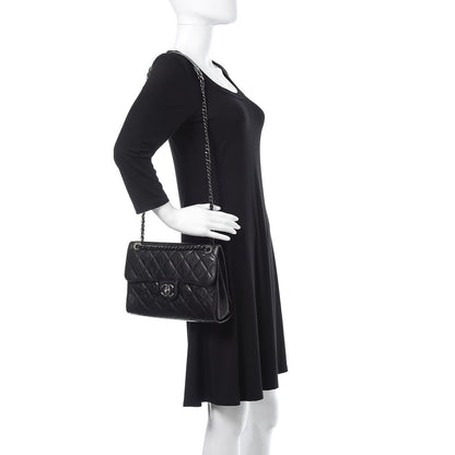 Chanel Crumpled Grained Calfskin Medium CC Crave Flap Black 2 of 13