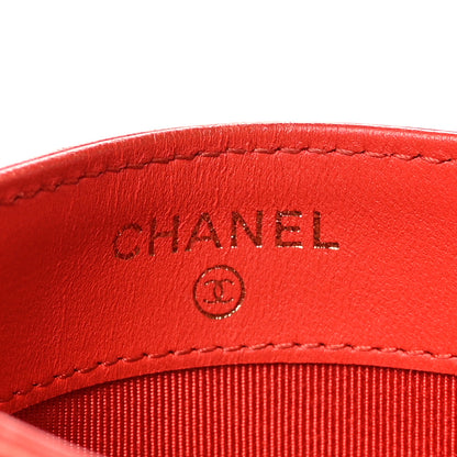 Chanel Lambskin Quilted Card Holder Red 6 of 6