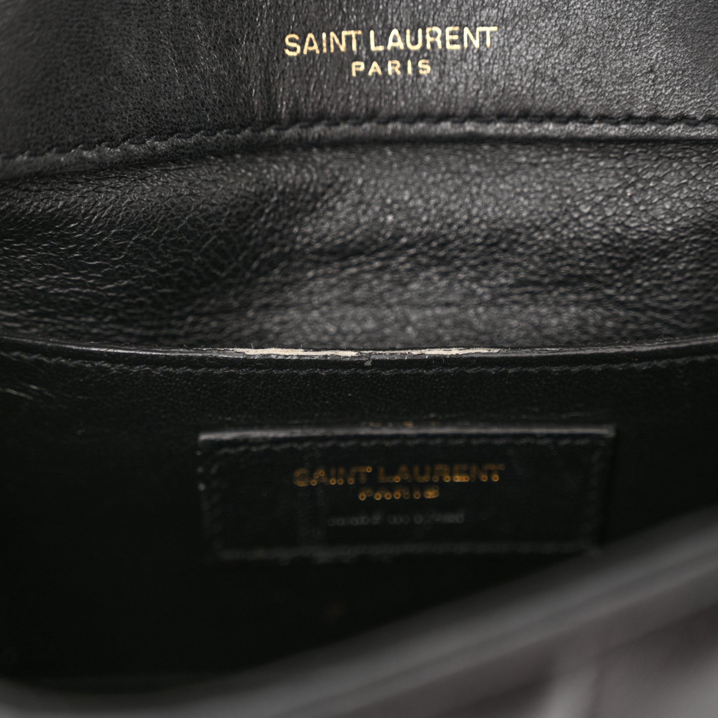 Lambskin Matelasse Monogram Small Vicky Chain Bag Black