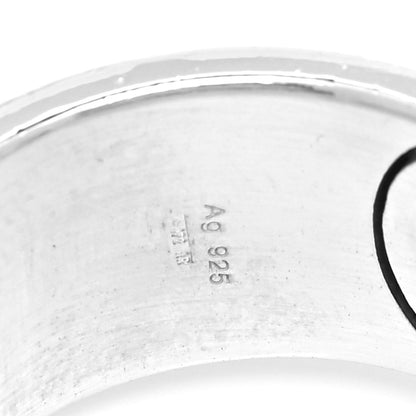 Gucci Sterling Silver 10mm Interlocking G Band Ring 55.7.25 5 of 6