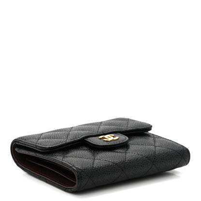 Chanel Caviar Quilted Compact Flap Wallet Black 4 of 8