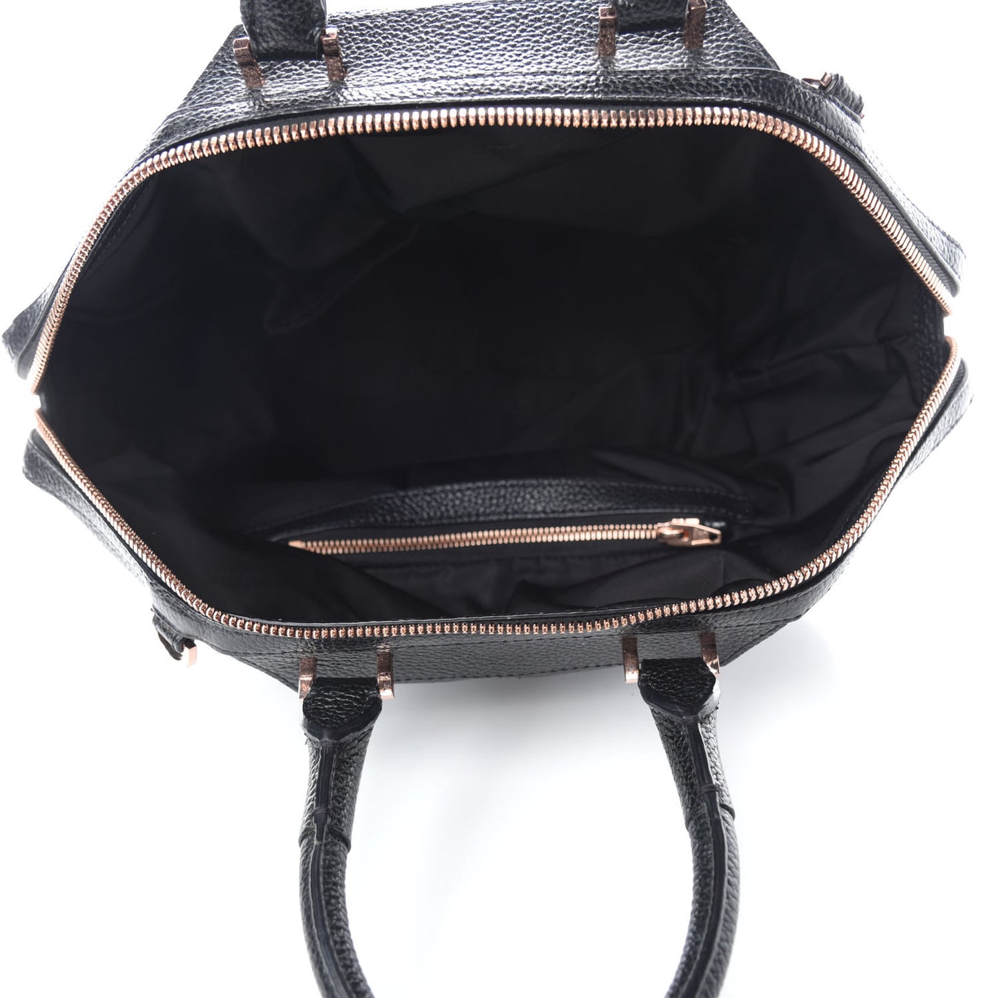 Pebbled Calfskin Small Emile Soft Black Rose Gold Hardware