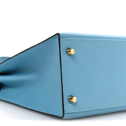 Hermes Epsom Kelly Sellier 28 Bleu Du Nord 8 of 10