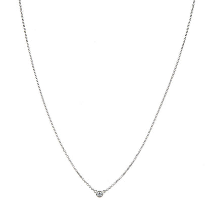 Tiffany Sterling Silver Diamond .07ct Elsa Peretti Diamonds by the Yard Pendant Necklace 1 of 8