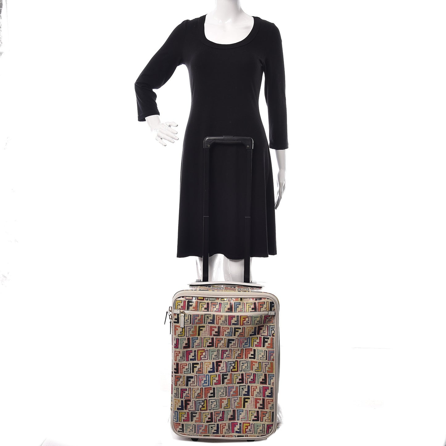 Zucca Spalmati FF Multicolor Carry On Luggage White Multicolor