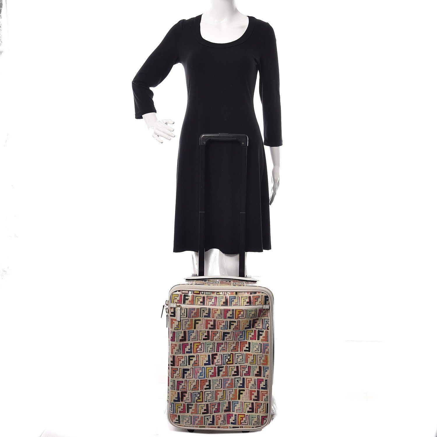 Fendi Zucca Spalmati FF Multicolor Carry On Luggage White Multicolor 2 of 13