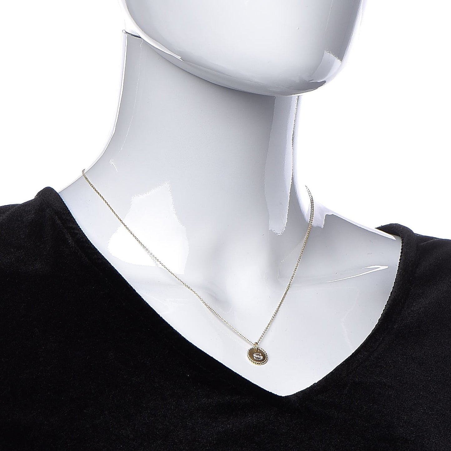18K Yellow Gold Diamond Initial S Charm Necklace