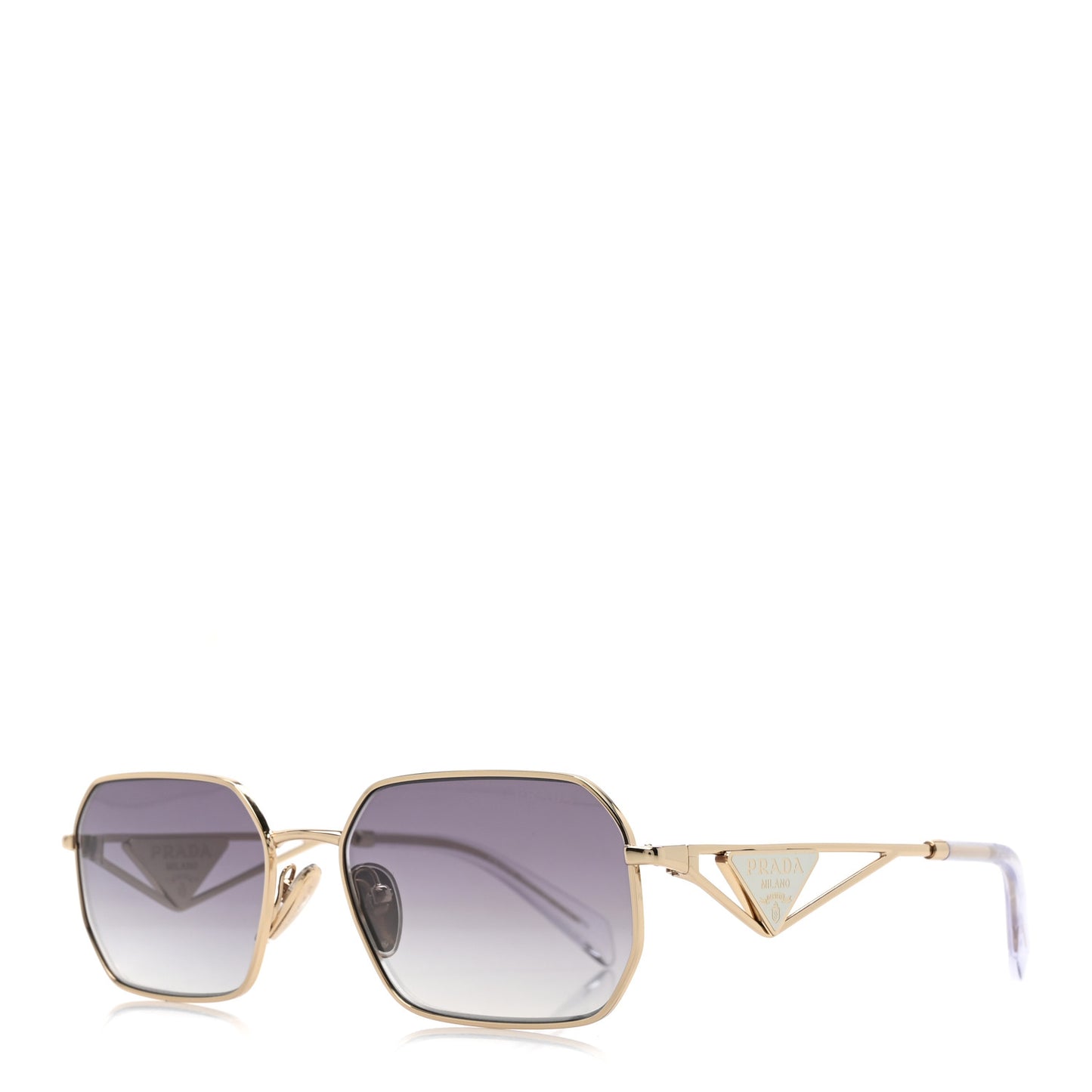 Metal Symbole Triangle Logo Sunglasses SPR A51 Gold Blue