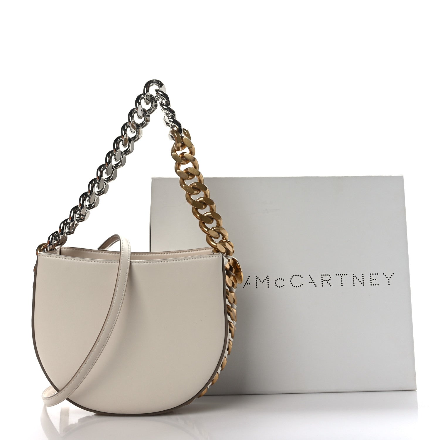 Stella McCartney Eco Alter Nappa Frayme Shoulder Bag Pure White 9 of 9