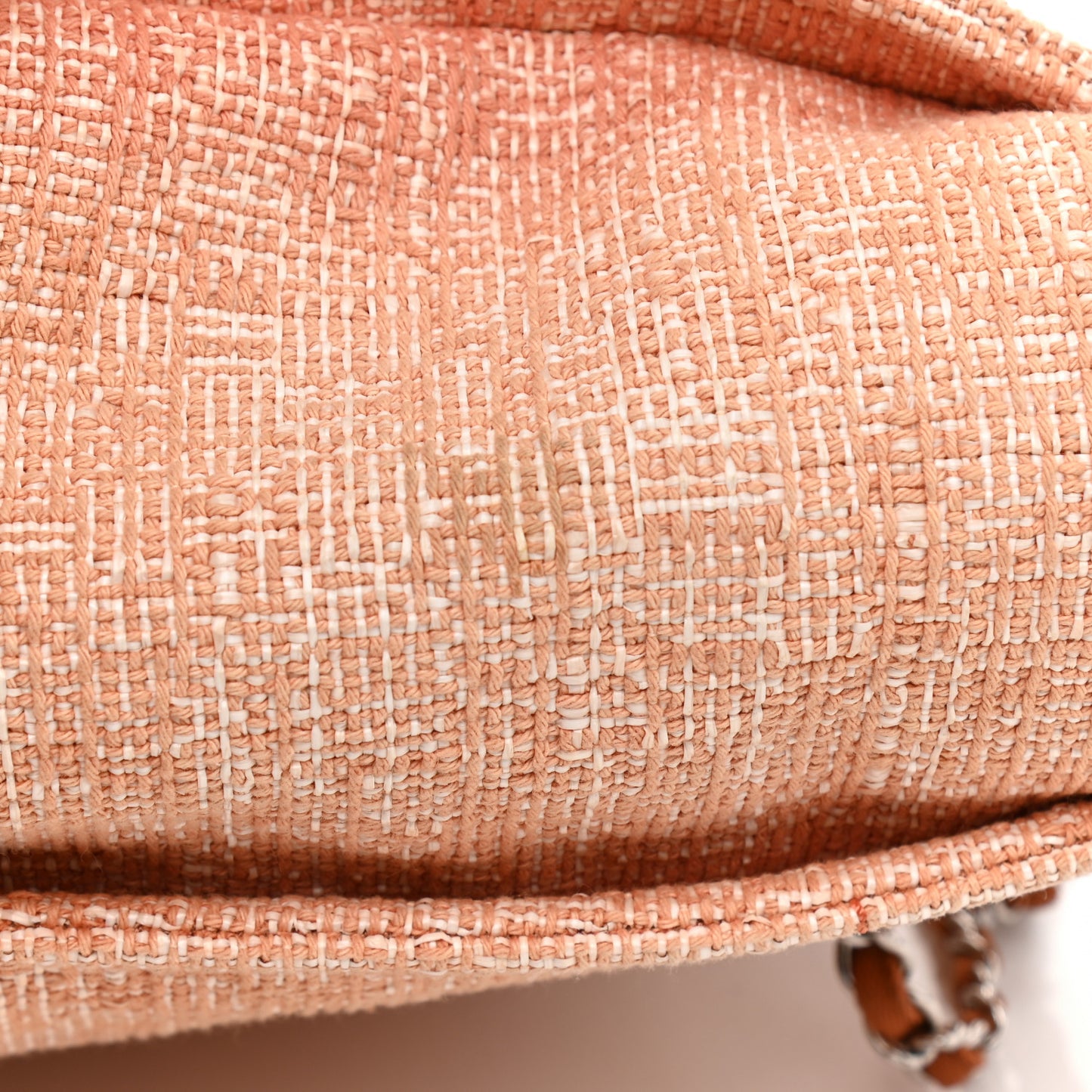 Lurex Boucle Small Deauville Tote Light Orange