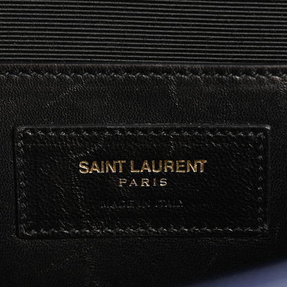 Saint Laurent Grain De Poudre Classic Monogram Cassandre Clutch Deep Marine 6 of 11