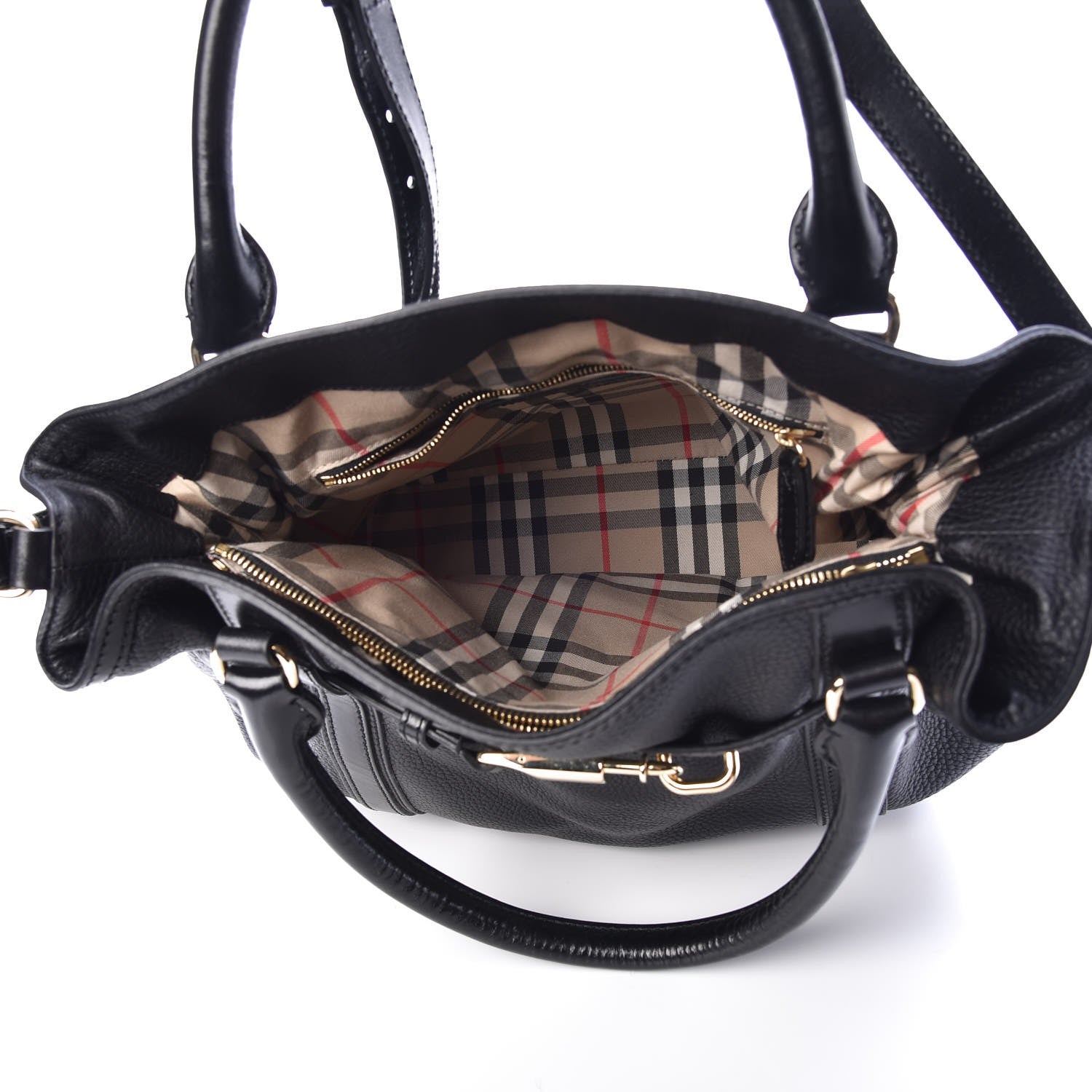 Burberry Grainy Calfskin Medium Golderton Tote Black 5 of 12