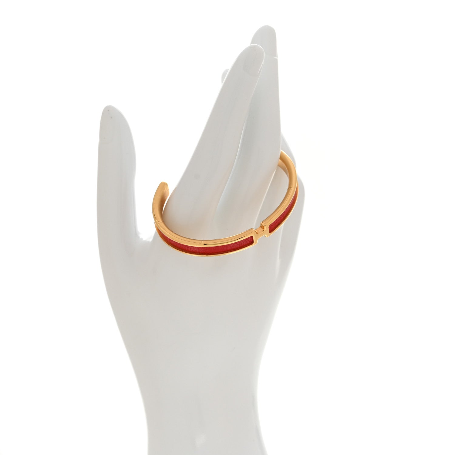 Hermes Chevre Chamkila Olympe Bracelet T2 Rouge De Coeur 2 of 5