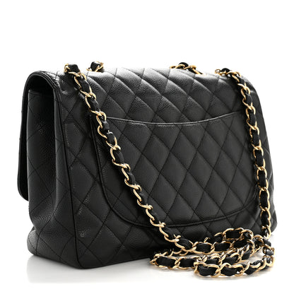 Chanel Caviar Quilted Jumbo Single Flap Black 3 of 14