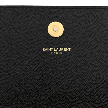Saint Laurent Grain De Poudre Monogram Cassandre Clutch Black 7 of 9