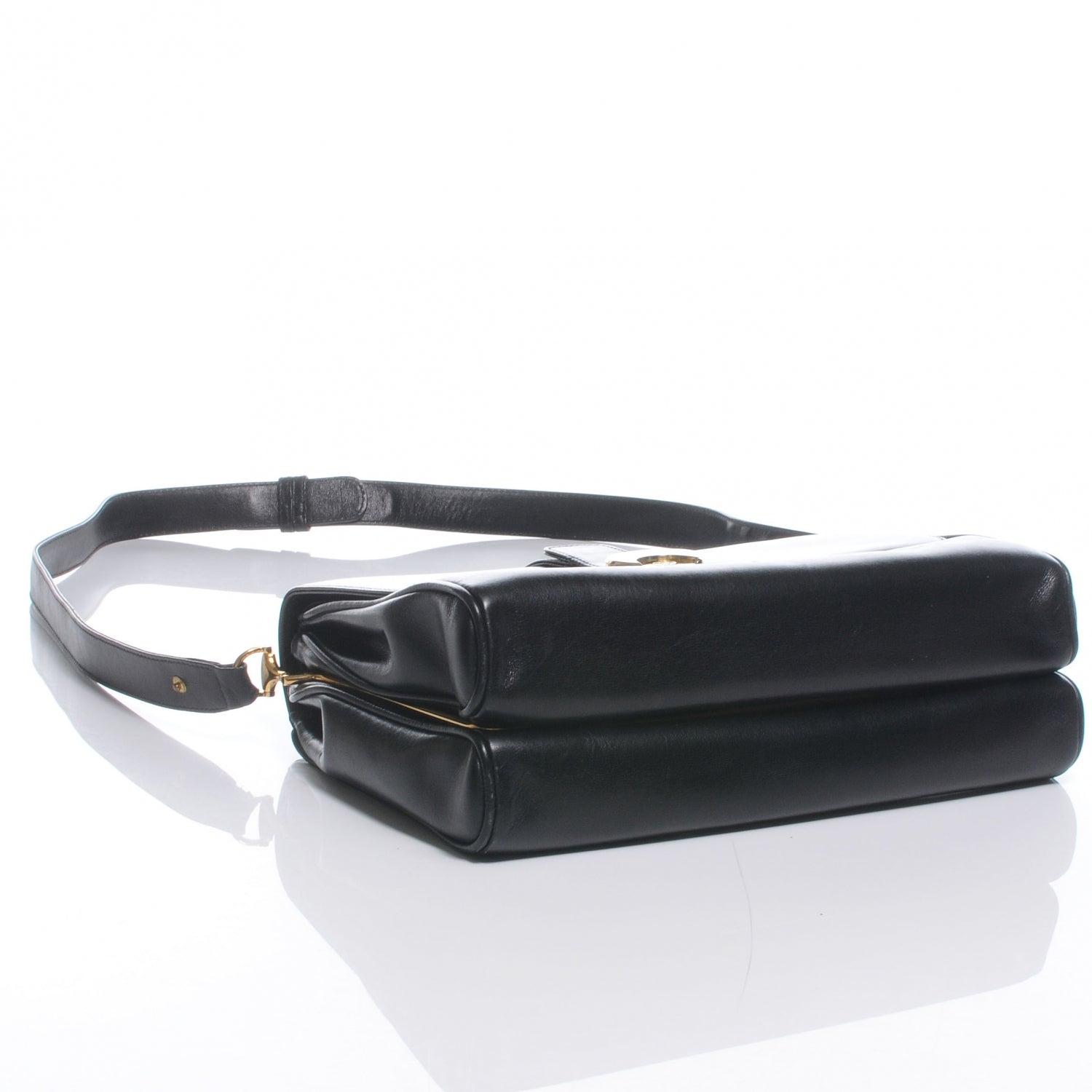 Gucci Leather GG Shoulder Bag Black 4 of 6