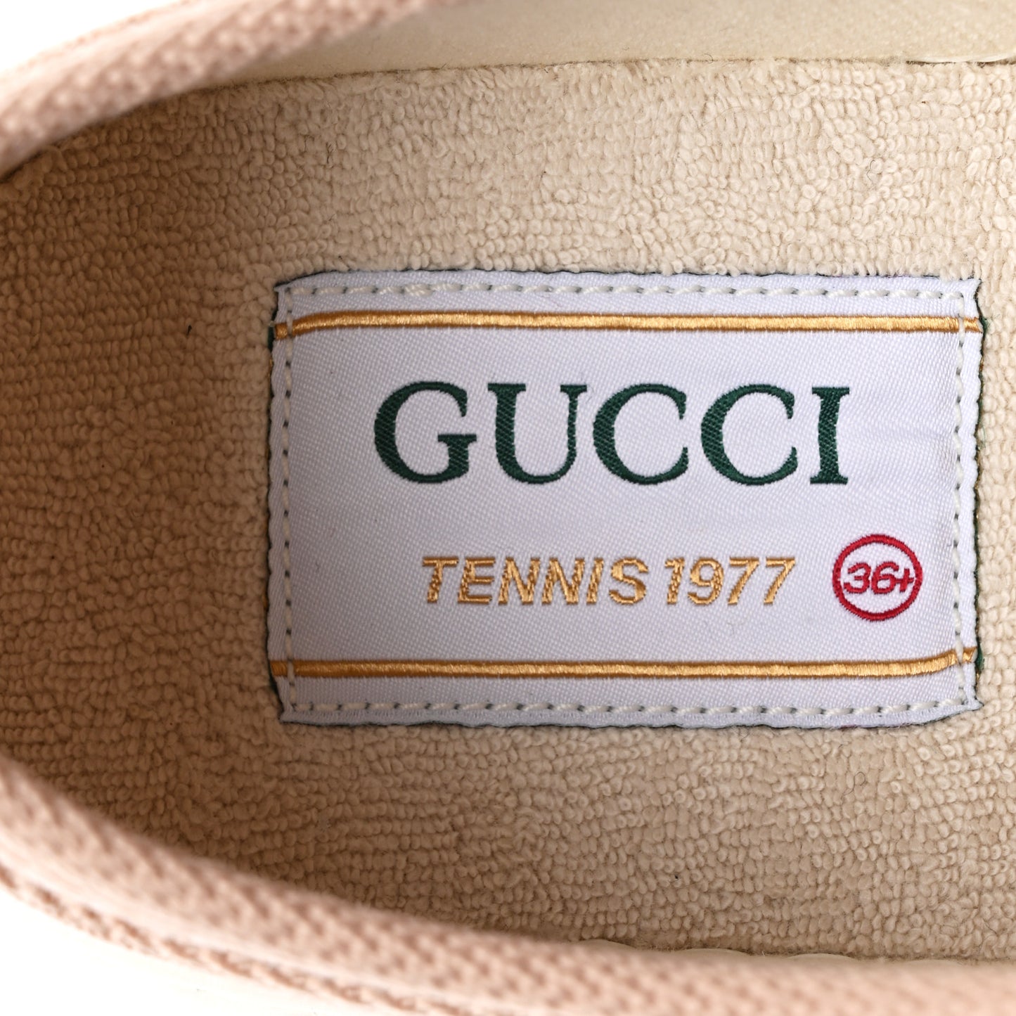 GG Monogram Womens 1977 Tennis Platform 52mm Sneakers 36.5 Skin Rose