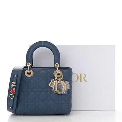 Christian Dior Lambskin Cannage Small My ABCDior Lady Dior Denim Blue 11 of 11
