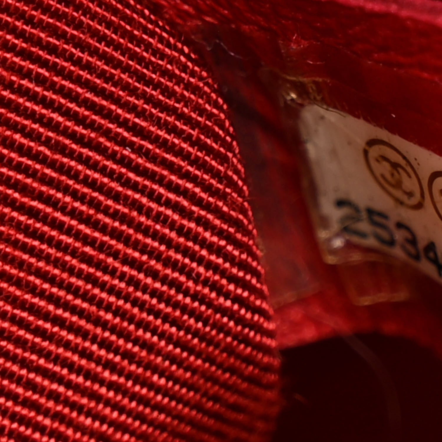 Chanel Calfskin Stitched Small Chevron Chic Shopping Bag Red 9 of 12