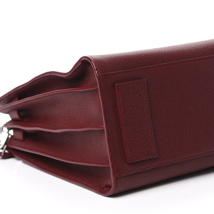 Saint Laurent Grained Calfskin Small Supple Sac De Jour Dark Pallisandre 6 of 10
