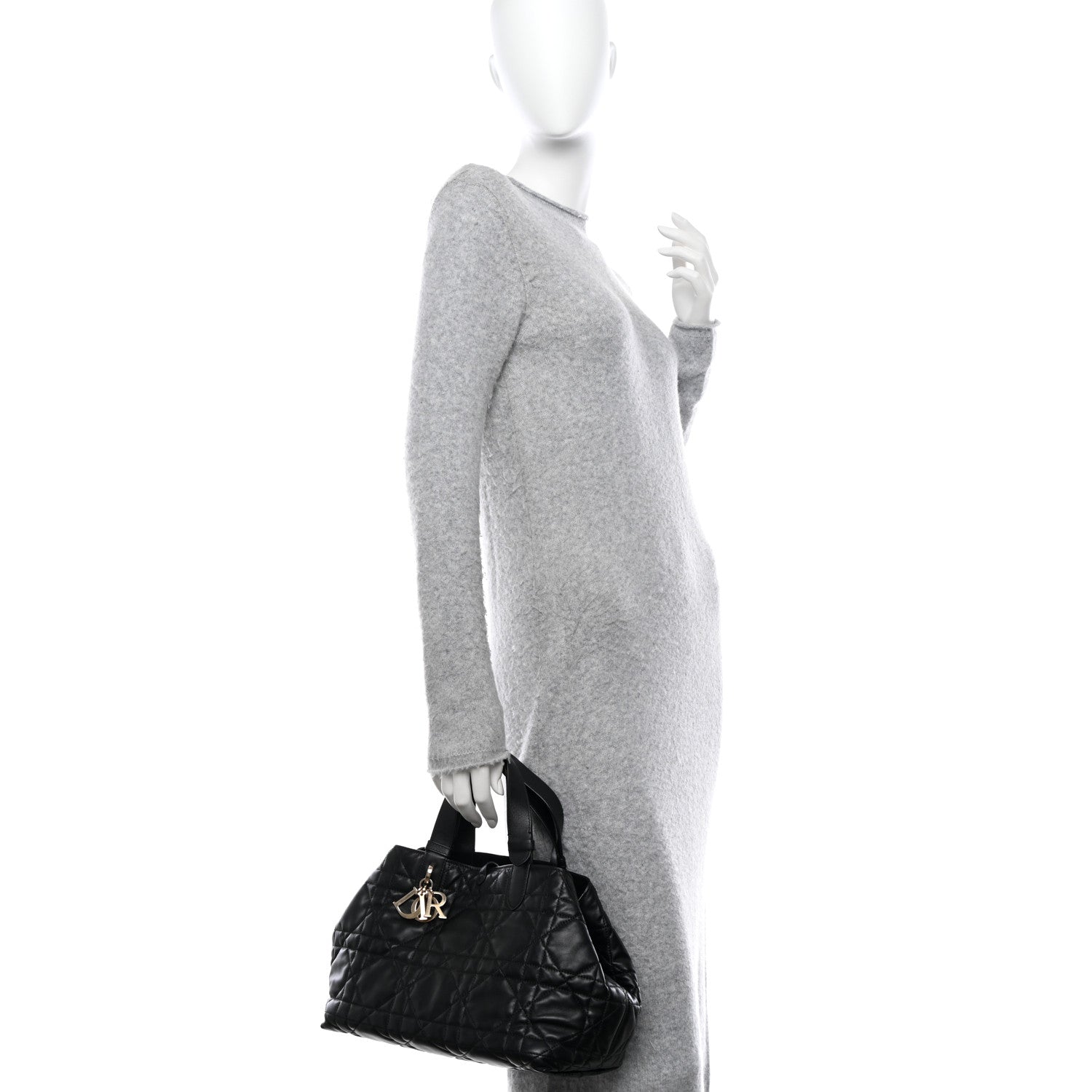 Christian Dior Calfskin Macrocannage Medium Toujours Black 2 of 10