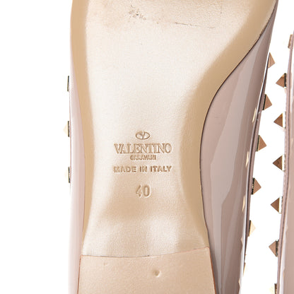 Valentino Garavani Patent Rockstud Ballerina Flats 40 Poudre 6 of 11