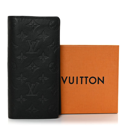 Louis Vuitton Calfskin Monogram Shadow Brazza Wallet Black 10 of 10