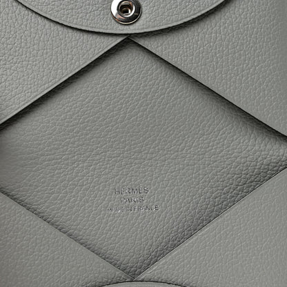 Hermes Evercolor Calvi Card Case Bleu Glacier 6 of 8