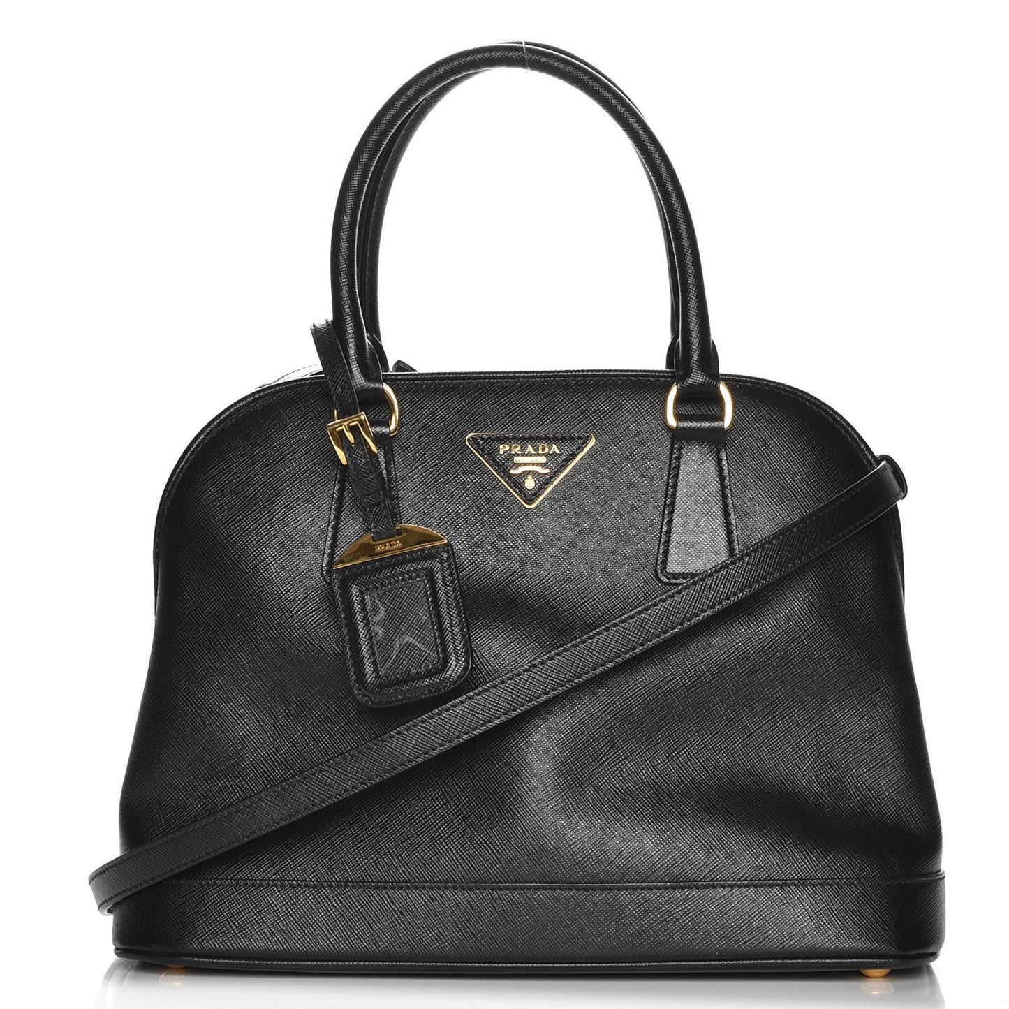 Saffiano Lux Open Promenade Tote Black